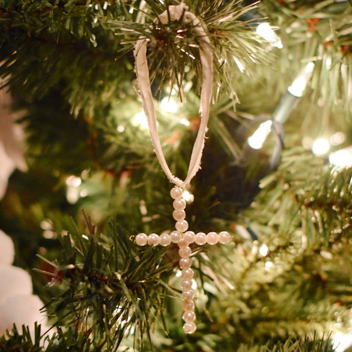 Beaded Cross Ornament