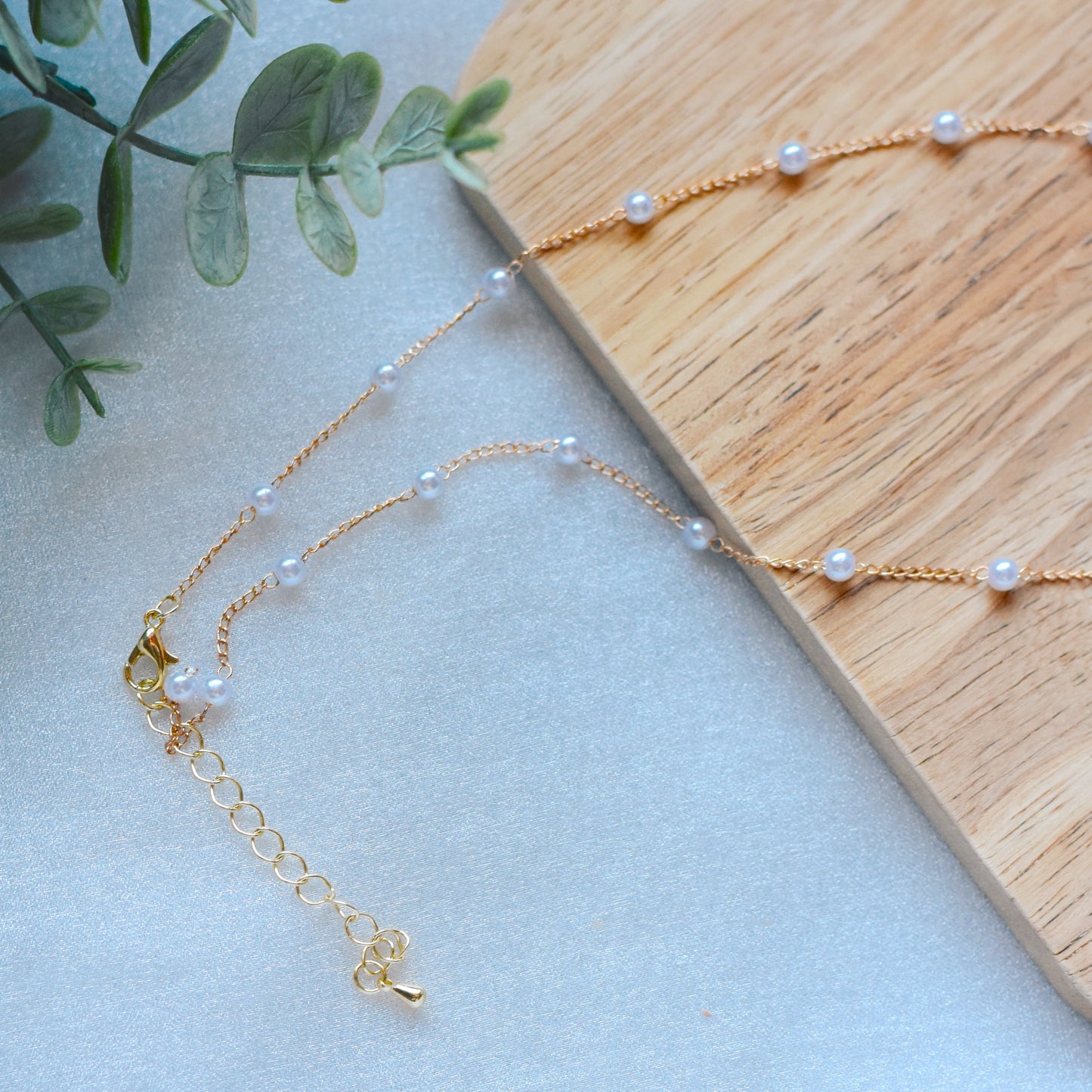 Pearl chain Layering Necklace