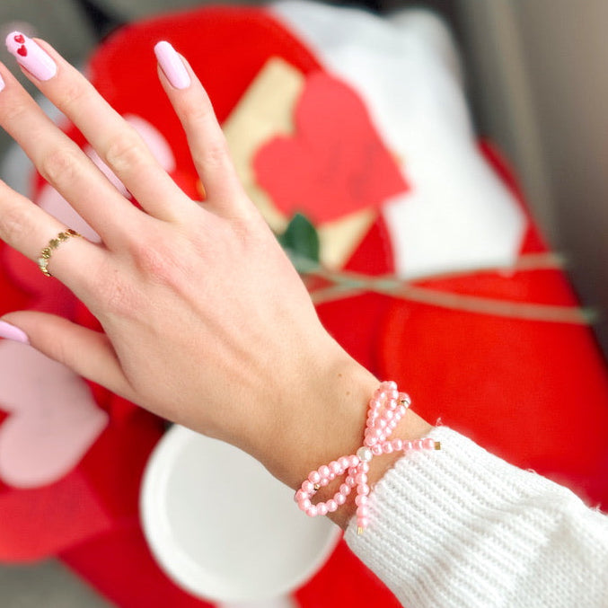 Pink Bow Braclelet