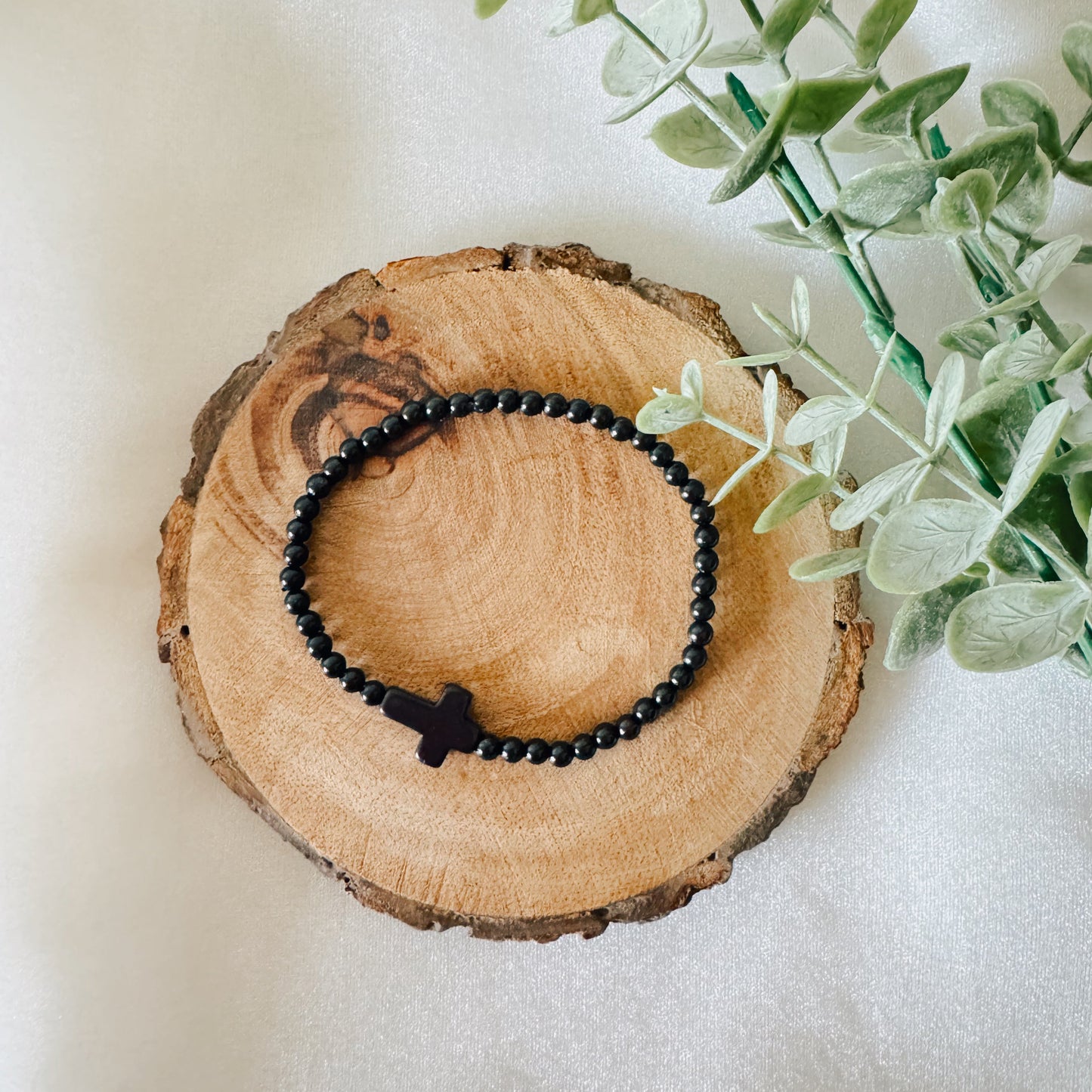 Black Cross Bracelet